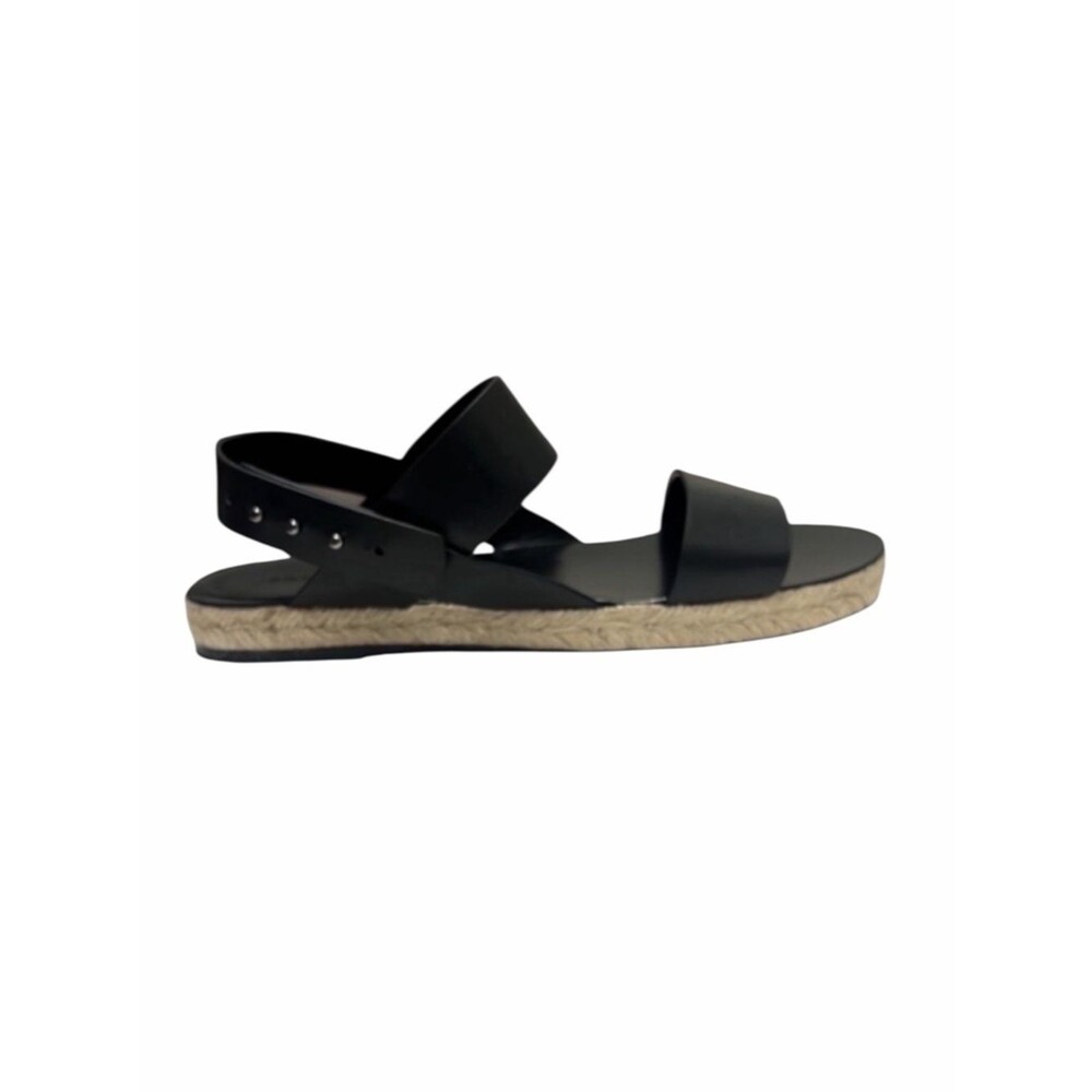Jenni Kayne Sunday Leather Espadrille Sandals in Black Size 38EU/US 8 NWT